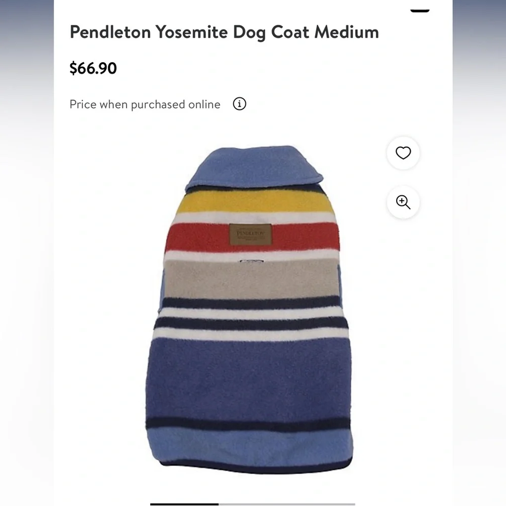 The Carolina Pet Pendleton National Park Yosemite Dog Coat-size Med